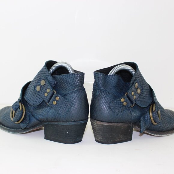 Free People Teal Buckled Western Style Bootie (EU 36/US 6) - Picture 5 of 8